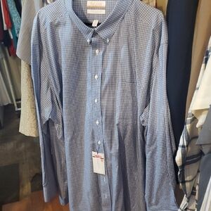 Men's Blue Checkered Button Down Shirt